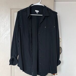 Charcoal Gray Button Down